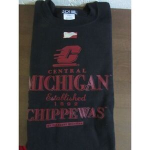 Central Michigan Chippewas‎ Crew Sweatshirt Black Size Medium New